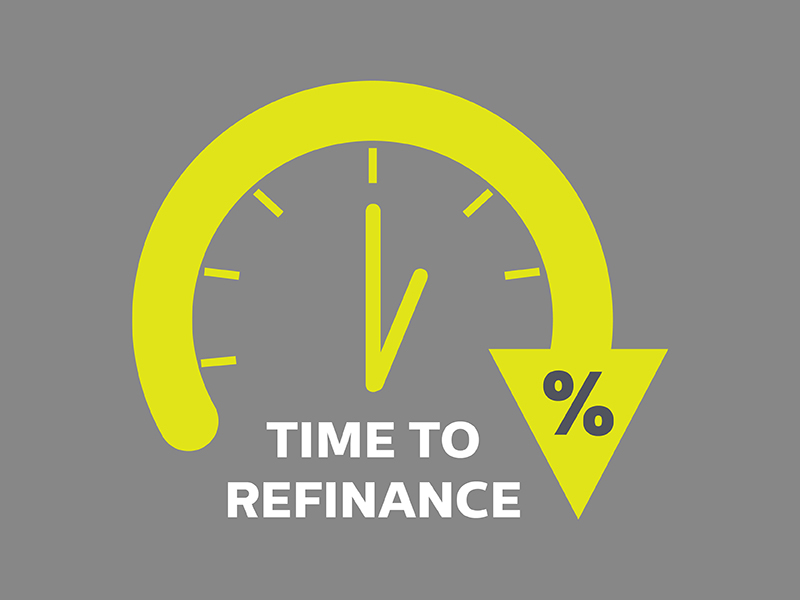 time to refinance clock with reducing low interest rates