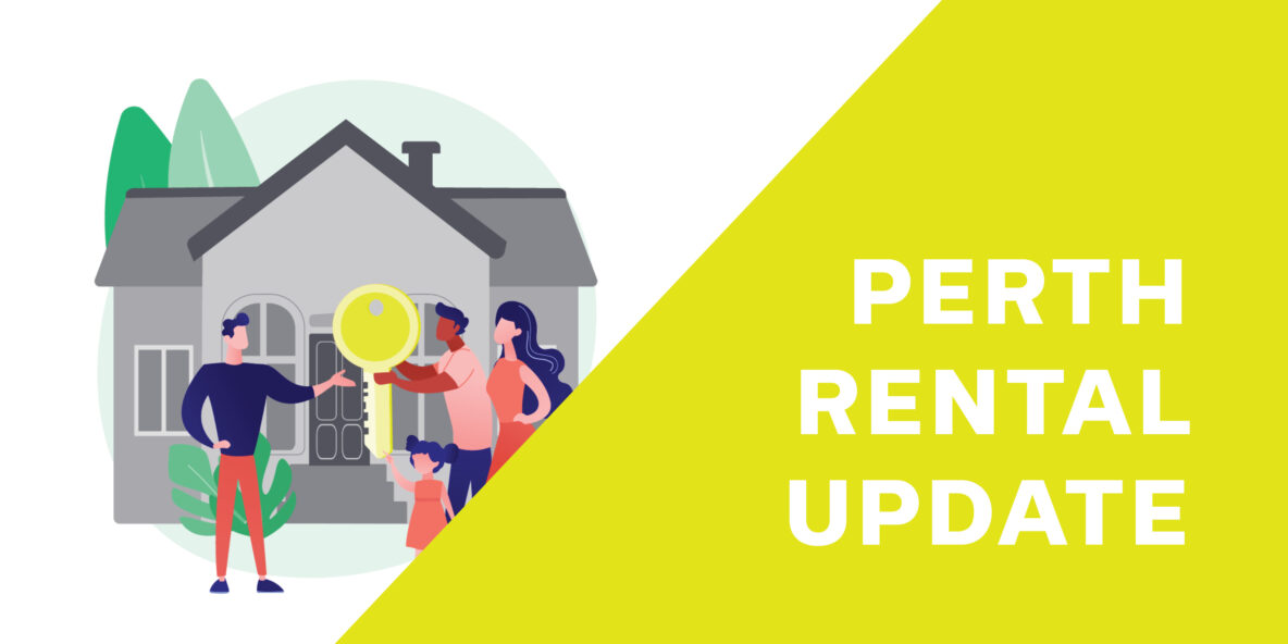 perth property rental update 2021 illustration of family and agent passing key