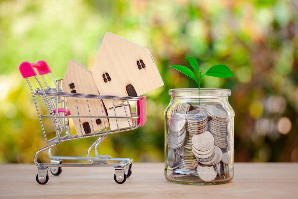 investment property portfolio trolley jar of savings